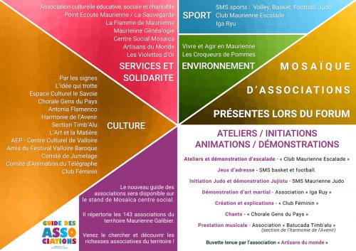 Programme verso Forum des association 2017 Mosaïca