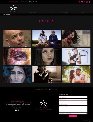 Création de site internet : Page de liste Alice-Makeup.fr