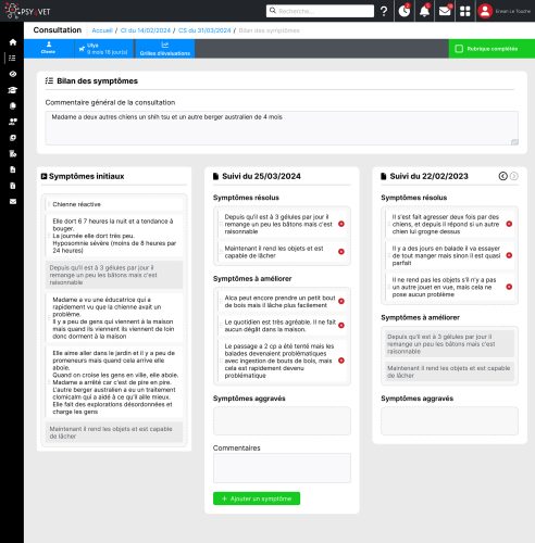 Maquette psy4vet page thérapie